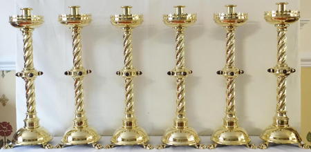High Altar Set of six Candlesticks